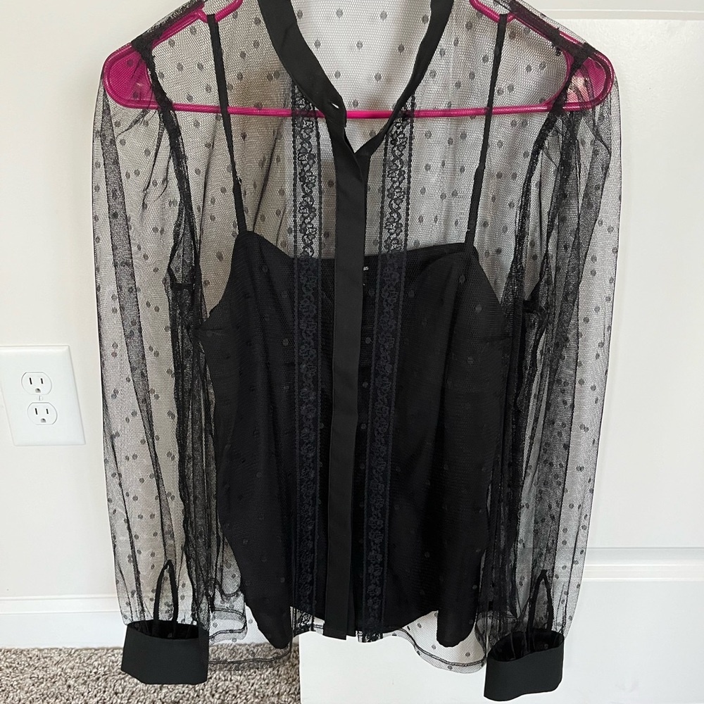 Express Mesh Button Up Top & Tank Set - image 3